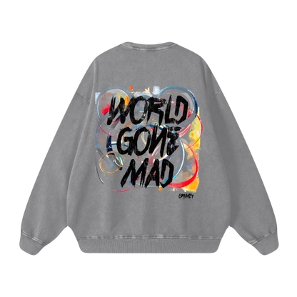 World Gone Mad crewneck - Smoke